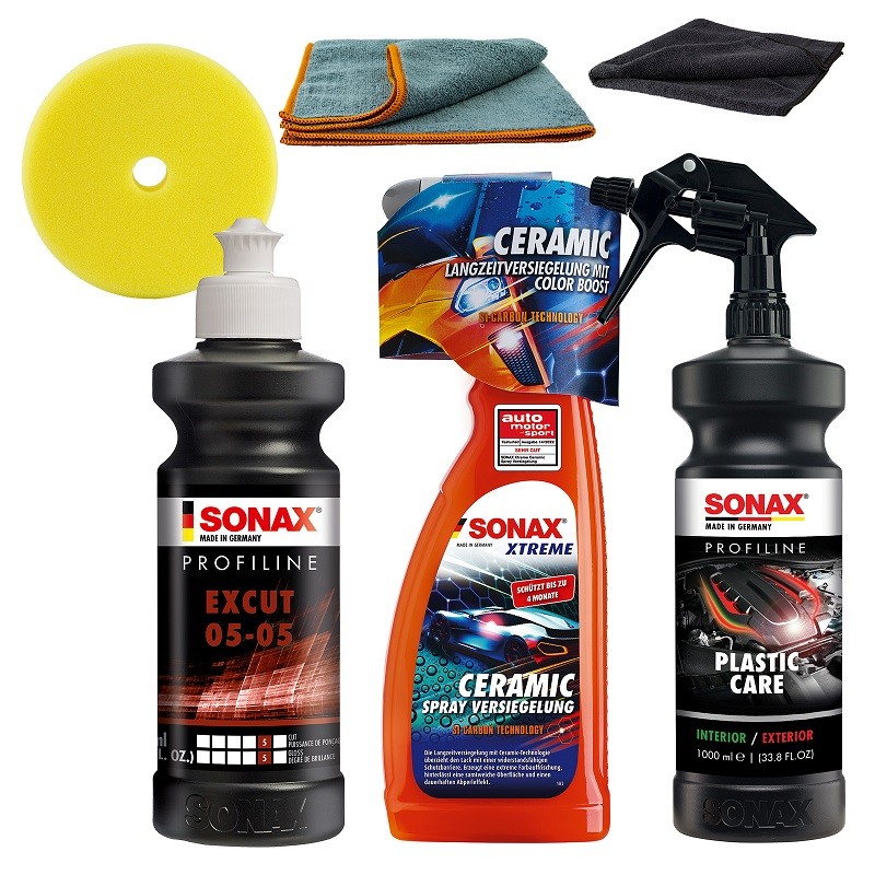 Set de polisat auto Sonax, caroserie si elemente din plastic, pentru masini excentrice, SW-20952 Set de polisat auto Sonax, caroserie si elemente din plastic, pentru masini excentrice, SW-20952