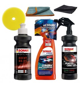 Set de polisat auto Sonax, caroserie si elemente din plastic, pentru masini excentrice, SW-20952