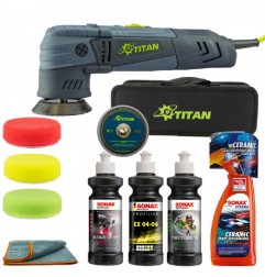 Set masina polish excentric TDA75, paste si bureti de lustruit Sonax, SW-20960-75