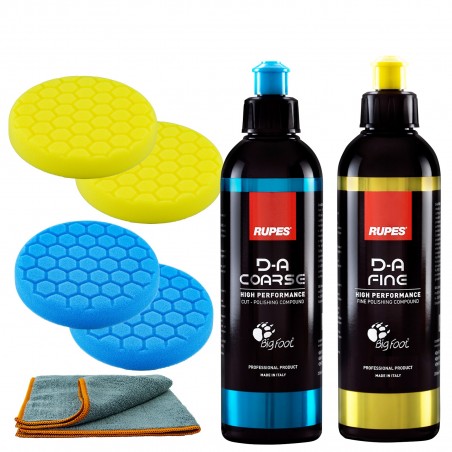 Set de polisat Rupes DA Abraziv, DA Fine, 2 bureti de lustruit, 1l, SW-11765-2