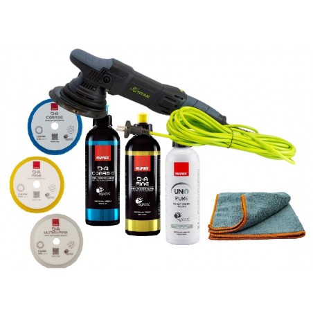 Set masina polish orbitala Titan TDA15, paste si bureti Rupes 250ml, TDA15RUPES3