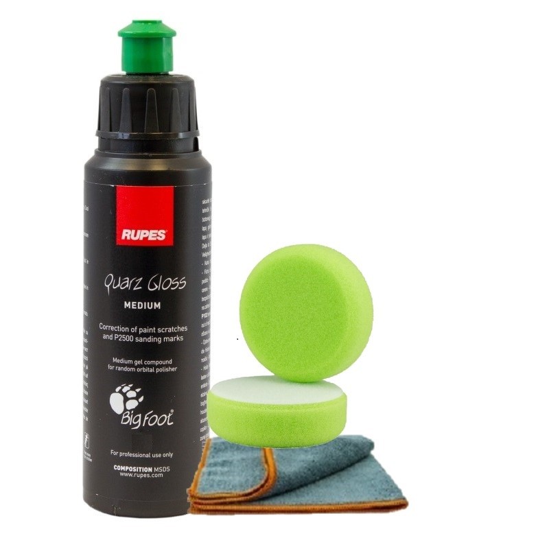 Set pasta polish Rupes Quartz, 2 bureti 50/75mm, 250ml, pentru zgarieturi usoare, PP-10248-2B