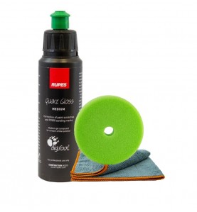 Set pasta polish Rupes Quartz 1l, burete 125mm, pentru zgarieturi usoare, PP-10248-B-2