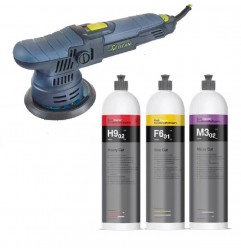 Set masina polish excentric TDA09, cu 3 paste Koch Chemie, 1l, TDA09-H9F6M3-2