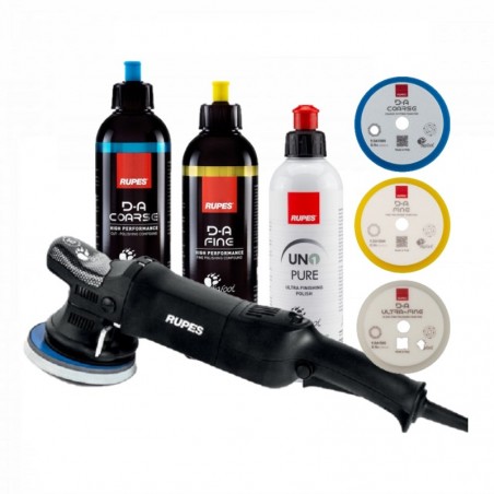 Set masina polish excentric 15mm, RUPES LHR15ES BigFoot, paste polish Rupes, 250ml, 5000rpm, PP-11405.R3