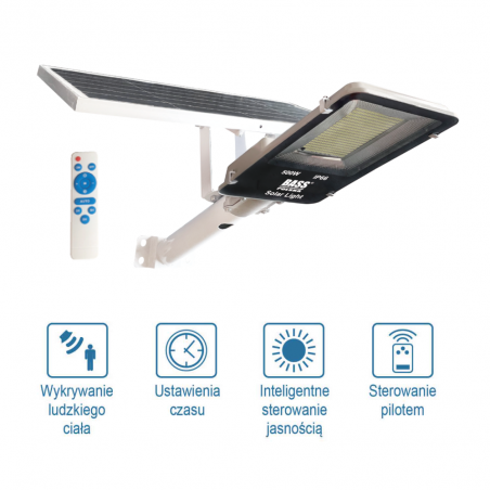 Lampa solara de exterior, cu telecomanda, 500W, KP5920