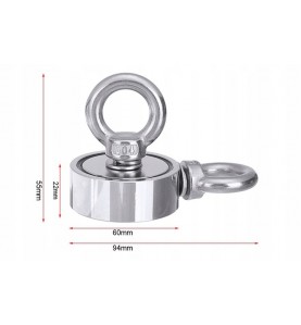 Magnet de neodim de 190 kg, franghie și manusi 2881