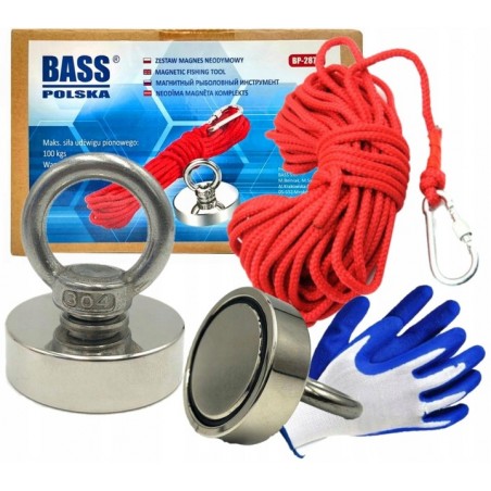 Magnet de neodim de 190 kg, franghie și manusi 2881