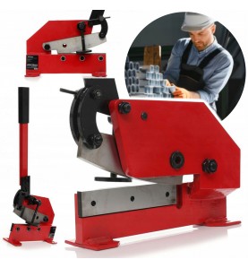 Ghilotina manuala 8" pentru foi de otel si bare KD1589 KraftProfesional cutit 200 mm otel rotund 13 mm 1/2" profil de otel