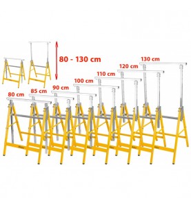 Set 2 suporti atelier 80-130 cm KP3026