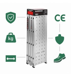 Scara aluminiu cu platforma 4x4 460cm multifunctionala KD4071