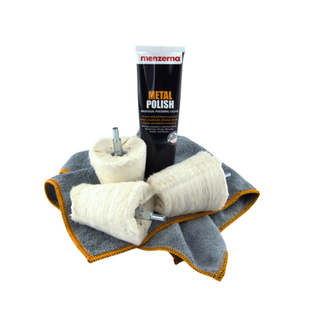 Menzerna Metal Polish + conuri de lustruire în setul de lustruire a jantelor