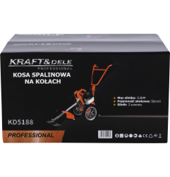 Motocoasă pe Benzină cu Roți Kraft&Dele KD5188 – Putere 5.2 CP, Manevrabilitate Maximă