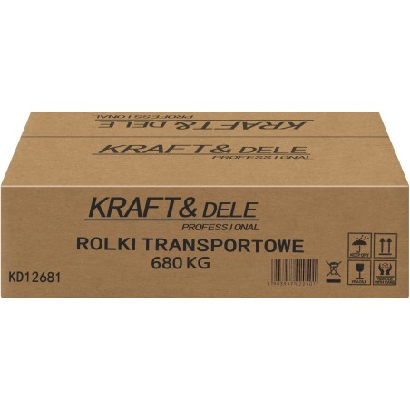 Role de transport pentru atelier, 2 bucati, 680kg, KD12681