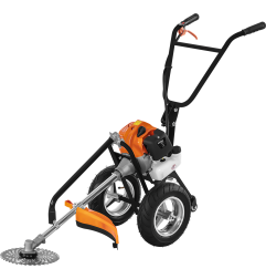 Motocoasa pe roti pe benzina 5188, 5,2 CP, cu cap fir, disc vidia si perie pentru curatarea rosturilor