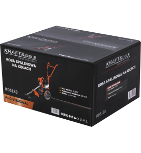 Motocoasa pe roti pe benzina 5188, 5,2 CP, cu cap fir, disc vidia si perie pentru curatarea rosturilor