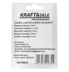 Set poanson si matrica aparat taiat tabla freza rezerva KD10035