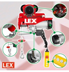 Troliu electric LXEH1000TW cu pod rulant - capacitate de ridicare de până la 1000 kg