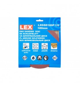 Disc abraziv,180mm, P120, pentru masina de slefuit pereti, 10 bucati, KP2009